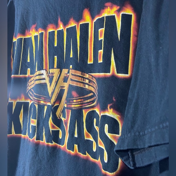 Van Halen “kicks ass” vintage band tee. Size large - Picture 4 of 6